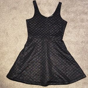 Express Black Quilted Mini Dress